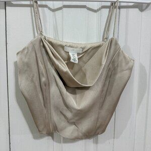XS cream corset hm tank